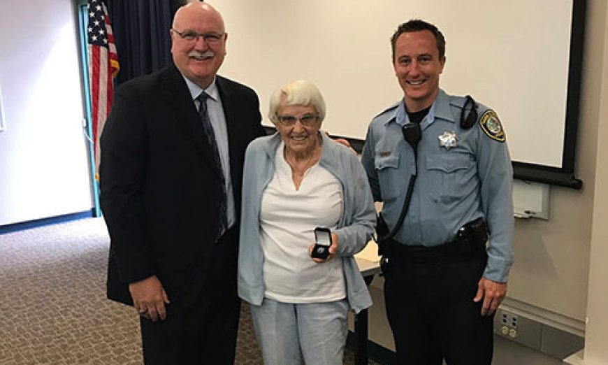 Norma Haxton Celebrates 20-Years as a Crossing Guard with SCPD