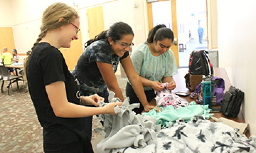 Girl Scouts Make Handmade Blankets with Love