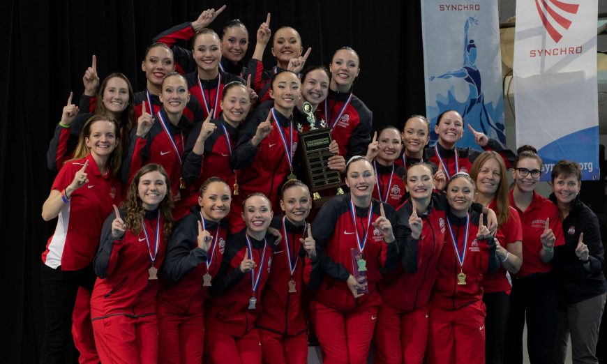 Former Aquamaids Stanford Synchronized Swimming team