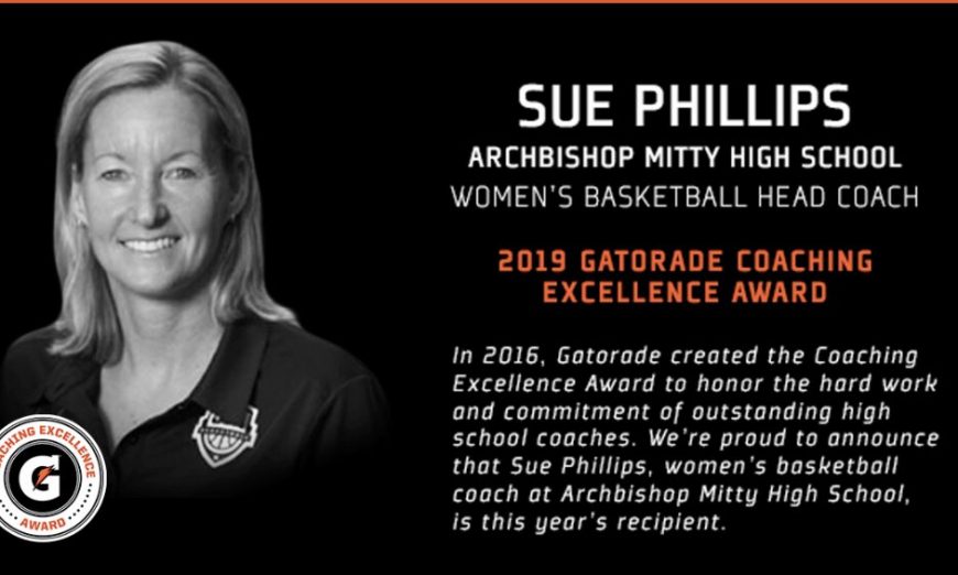 Archbishop Mitty Sue Phillips 2019 Gatorade Coaching Excellence Award, Women's Basketball Head Coach
