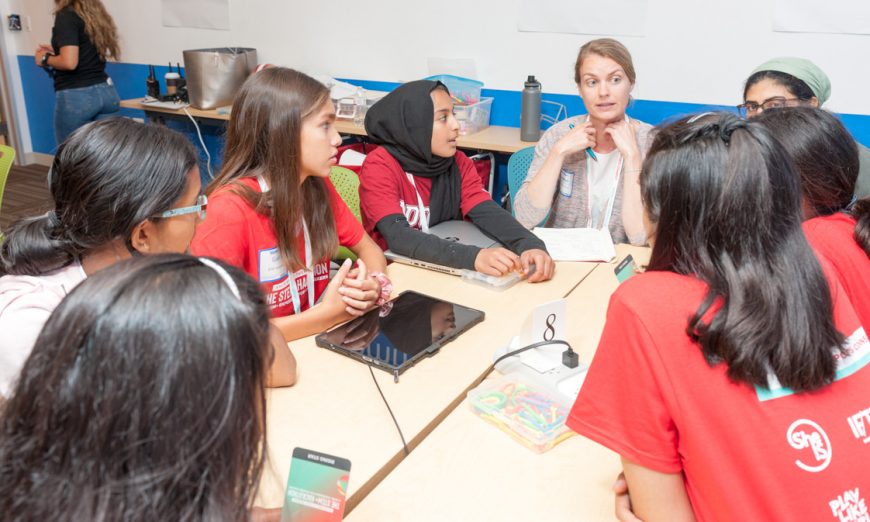 STEM + Sports Hackathon with San Francisco 49ers EDU Academy was a Hackathon for Social Change. They took a look at the gender gap.