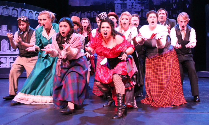 Sunnyvale Community Players present Jekyll & Hyde through October 6. Actress Jocelyn Pickett plays Lucy, Jekyll's fiancee.