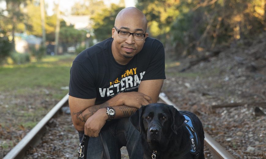 Sean Brown says Fake Service Dogs put him and Service Dog his Pella at risk. Sean is a US veteran and has post-traumatic stress disorder.