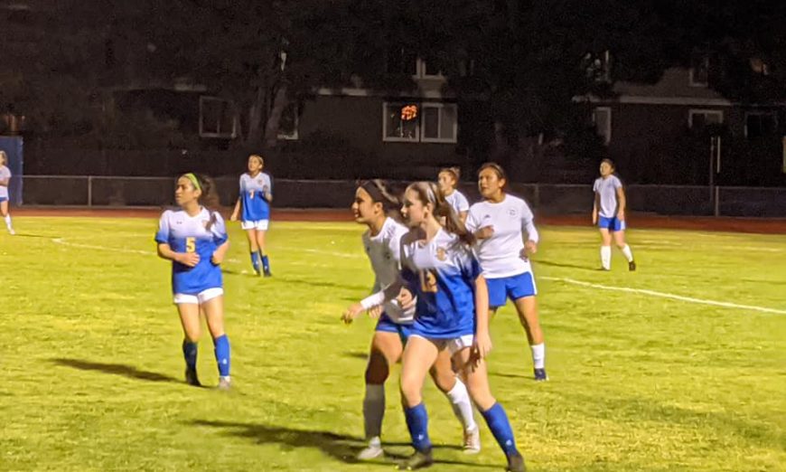 In the Lady Bruins preseason soccer game against South San Francisco, Sophomore Logan Morris and Goalkeeper Lindsey Crocker did great work.