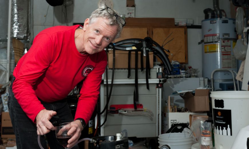 Todd Ferguson, who lives in Santa Clara, has made a fun hobby in his own home — winemaking. He makes the wine from fruit he grows himself.