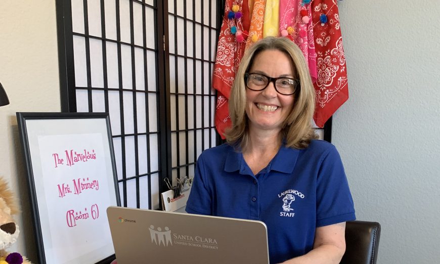 Margie Minnery and other teachers at Laurelwood Elementary School are trying to get used to the new Distance Learning format.