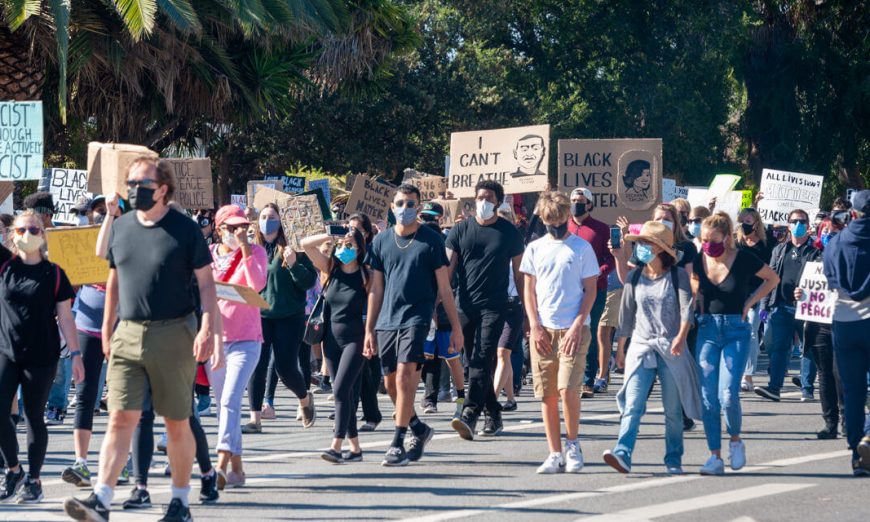 There was a peaceful protest for the Black Lives Matter movement in the City of Sunnyvale. Organizer Chris Gough was impressed with the turnout.