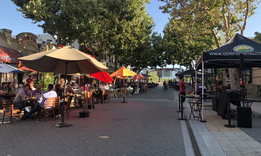 Sunnyvale’s Downtown Association had decided to add music to their outdoor dining. Santa Clara canceled their Summer concerts.