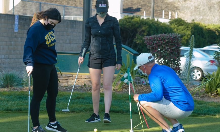 The Santa Clara Bruins Girls Golf team is now able to play their season. Janna Andaya and the rest of her team were happy to get out of the house.