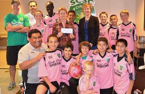 Santa Clara Sporting Soccer Club Donates $18,000 for Breast Cancer Screening