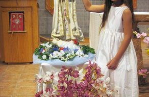 Crowning the May Queen at St. Justin’s