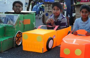Good Times at Millikin School’s Box Car Movie Night