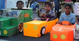 Good Times at Millikin School’s Box Car Movie Night