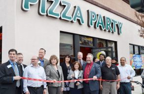 Pizza Party Celebrates With Ribbon Cutting at New Location