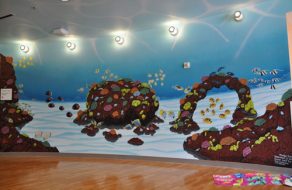 Mural Painted at Kaiser Permanente Santa Clara Pediatrics Waiting Area