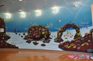 Mural Painted at Kaiser Permanente Santa Clara Pediatrics Waiting Area