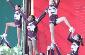 Cheerleaders Work It at Competition Held at Great America