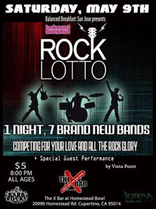 Rock Lotto Show This Saturday at X-Bar in Cupertino