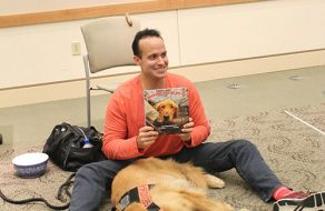 Former U.S. Army Captain and Service Dog Make Library Appearance