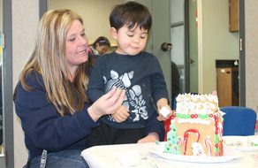 Community Recreation Center Becomes Gingerbread House Construction Site