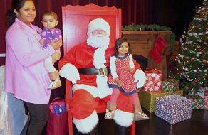 Cozy Family Photo Op with Santa