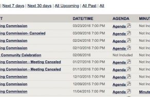 MIA Commission Meeting Minutes