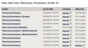 MIA Commission Meeting Minutes