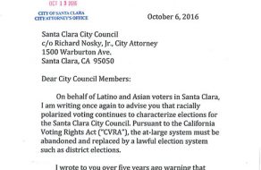 Council Buries Threat of Voting Rights Lawsuit That Could Cost Santa Clara Millions and Overturn Upcoming Election