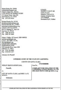 Santa Clara Hit With Voting Rights Lawsuit