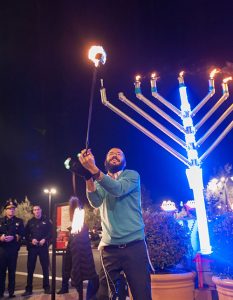 Lighting Santa Clara’s First Menorah
