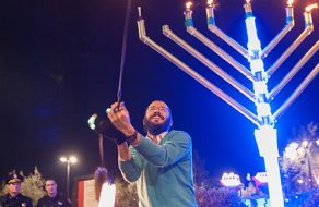 Lighting Santa Clara’s First Menorah
