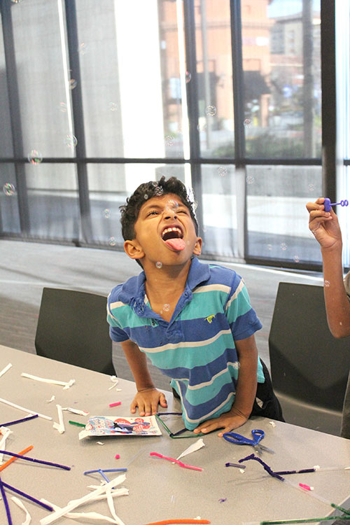 Children Learn about the Science of Bubbles at Northside Library’s Science Day