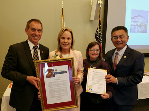 Library Director Hilary Keith Recognized as Woman of the Year by State Senator Bob Wieckowski