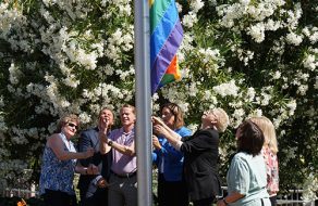 City Hall Hoists Rainbow Flag