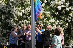 City Hall Hoists Rainbow Flag