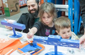 Home Depot Hosts Hands-On Menorah Building