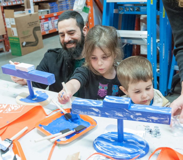 Home Depot Hosts Hands-On Menorah Building