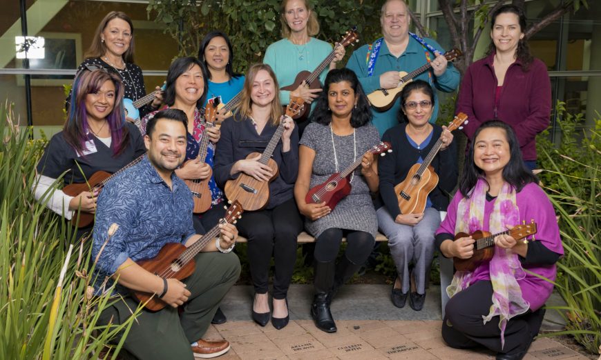 Ukuleles Enhance Employee