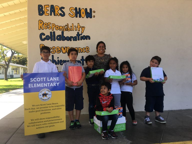 Scott Lane Elementary School Scores Back-to-School Donation from Rotary eClub of Silicon Valley