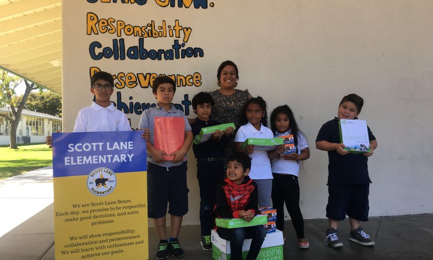 Scott Lane Elementary School Scores Back-to-School Donation from Rotary eClub of Silicon Valley