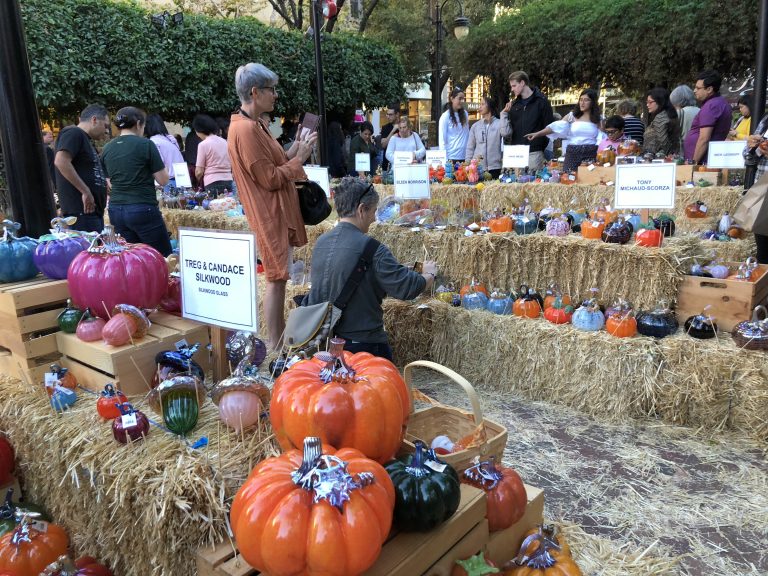 Glass Pumpkin Patch Takes Over Santana Row