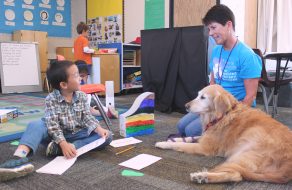 Washington Open Elementary School’s Kindergarten Students Buddy Up With Furry Friends