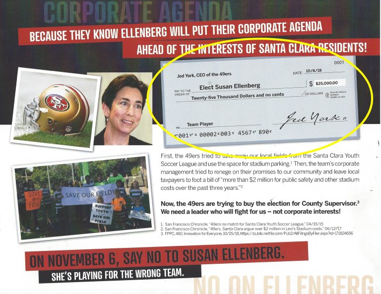 County Supervisor Race Comes to Santa Clara in Mailer Featuring Phony Check and Imaginary Committee