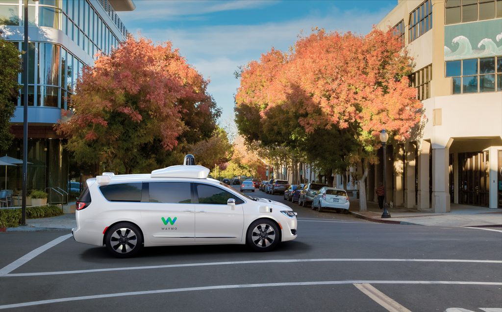 Waymo Driverless Minivan on the Road