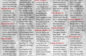 Holiday Events Calendar 2018