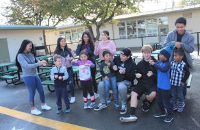 Kindergarten Students Learn American Sign Language from High School Students