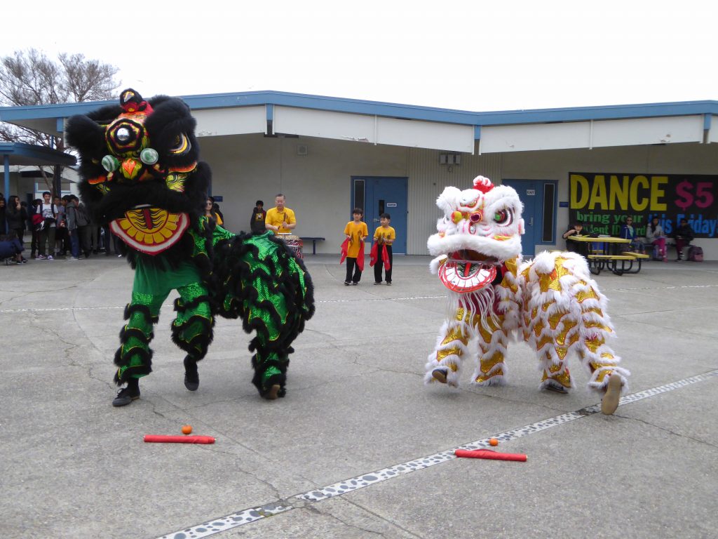 Miller Middle School Celebrates the Lunar Year of the Pig, Lion Dance, Cupertino Language Immersion Program