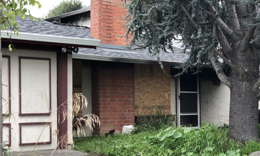 Santa Clara House Fire Charring on Side of House Landscape, Early Morning Fire Sends Three People to the Hospital, Santa Clara Fire Department Battalion Chief Drew Miller