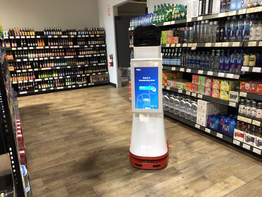 Robot Roams the Aisles at Santa Clara’s BevMo! inventory,