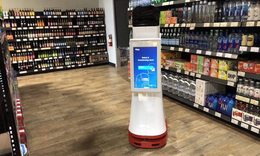 Robot Roams the Aisles at Santa Clara’s BevMo! inventory,